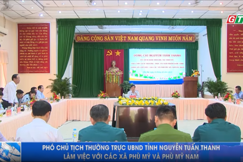 Phó Chủ tịch thường trực UBND tỉnh Nguyễn Tuấn Thanh làm việc với các xã Phù Mỹ và Phù Mỹ Nam